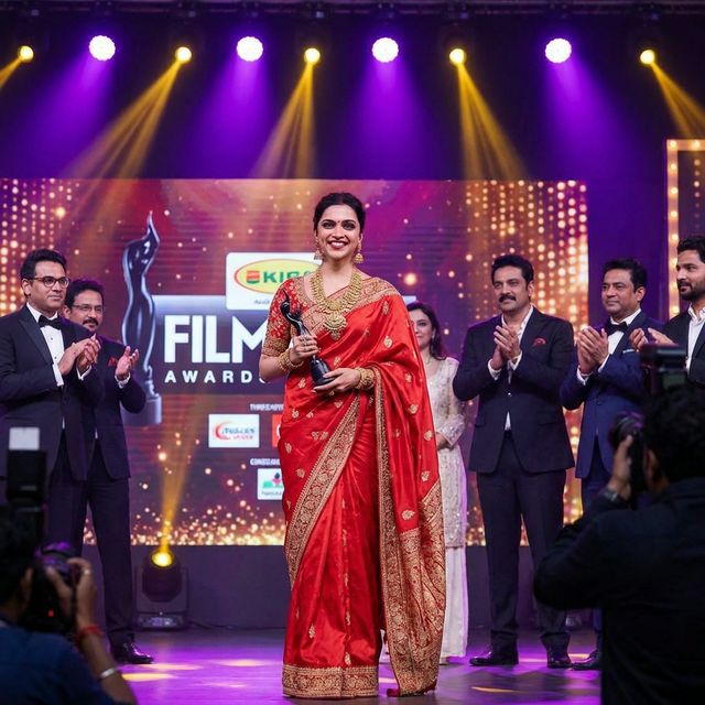 Bollywood star at awards ceremony